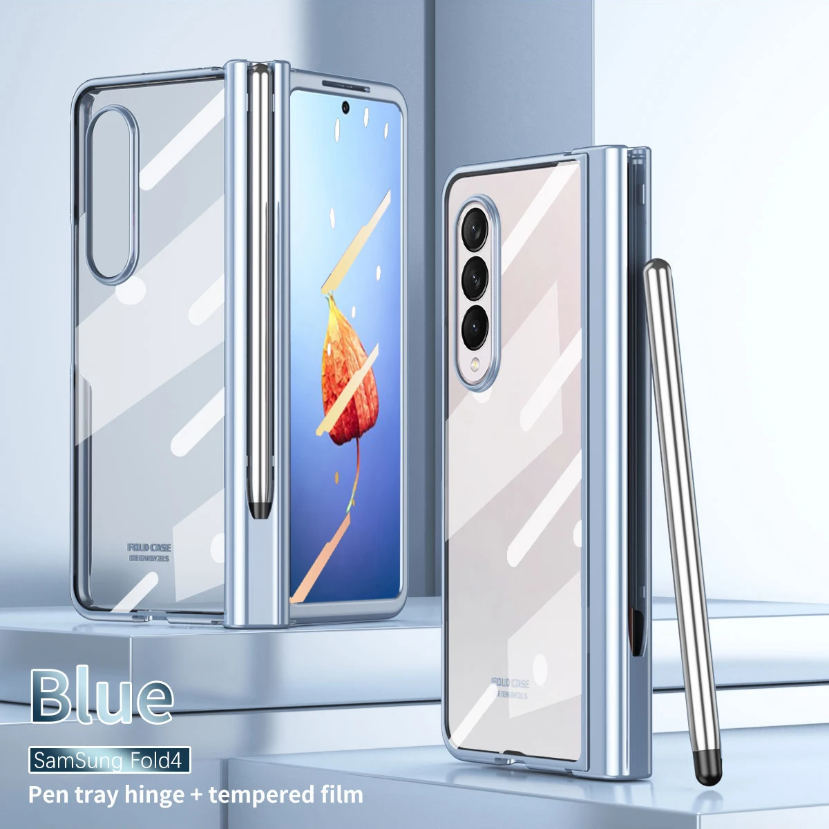 

Optional Hinge For Samsung Galaxy Z Fold 3 4 5 Case with Protection Front Tempered Glass Screen Protector for Galaxy Fold4 Cover