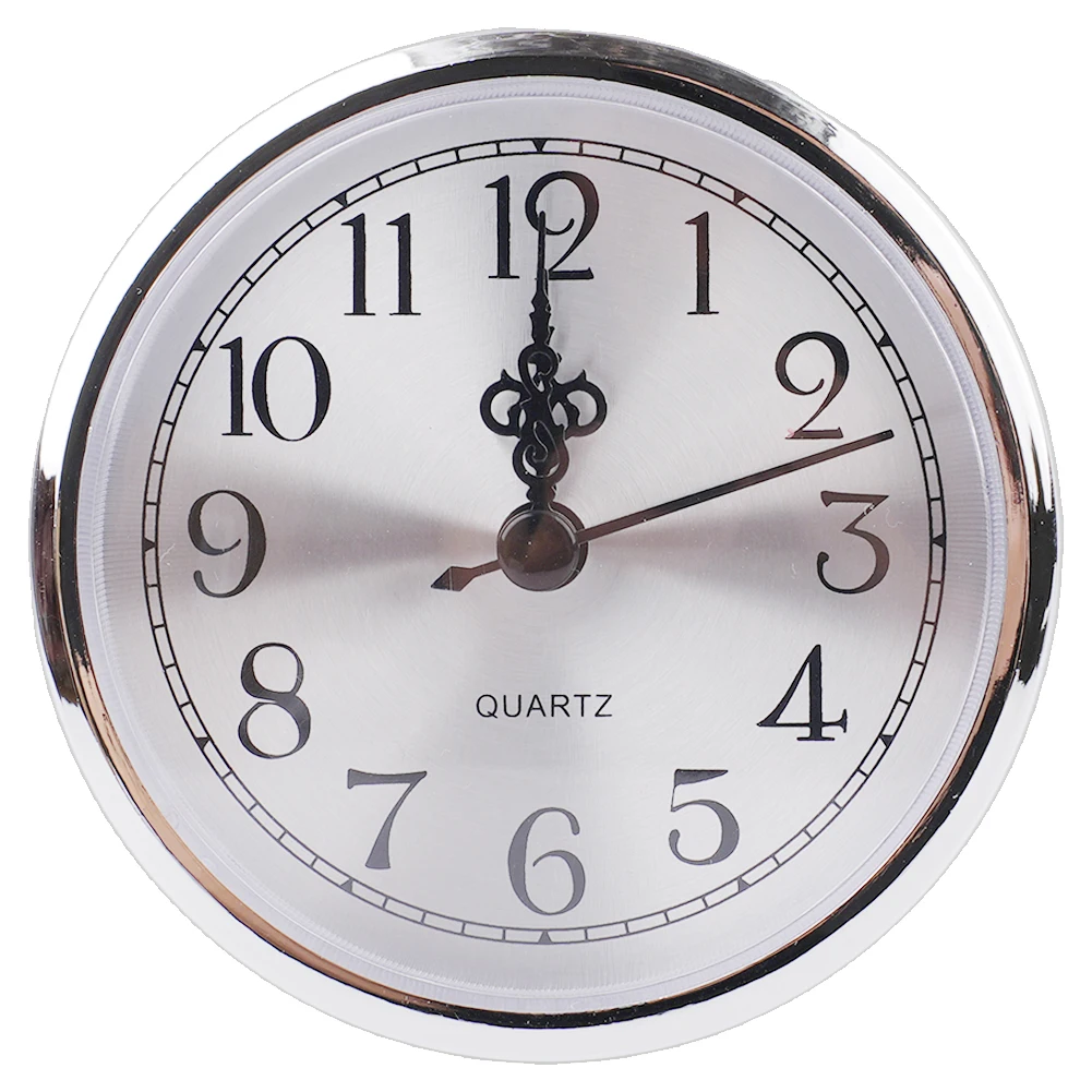 1pcs 90mm Movement Quartz Clock Insert Replacing Arabic Numbers Clear Lens Colored Trim Gold/silver Part Replacement