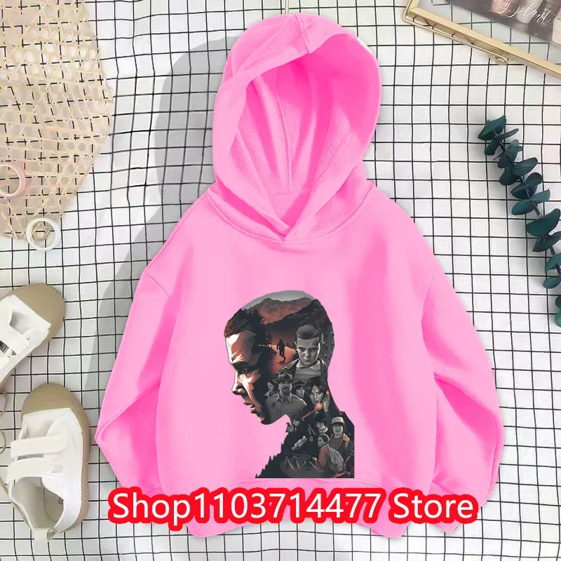 Boy Stranger Faces hoodie - GIFT BOX SET STRANGER ELEVEN THINGS HORROR DVD girl long Sleeves hoodie