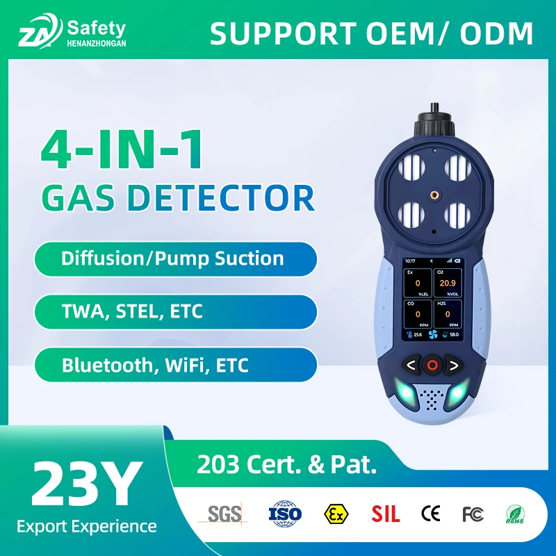 Marine CO Detector Gas Tester for Confined Space Multi Gas Monitor Nitrogen Gas Detector