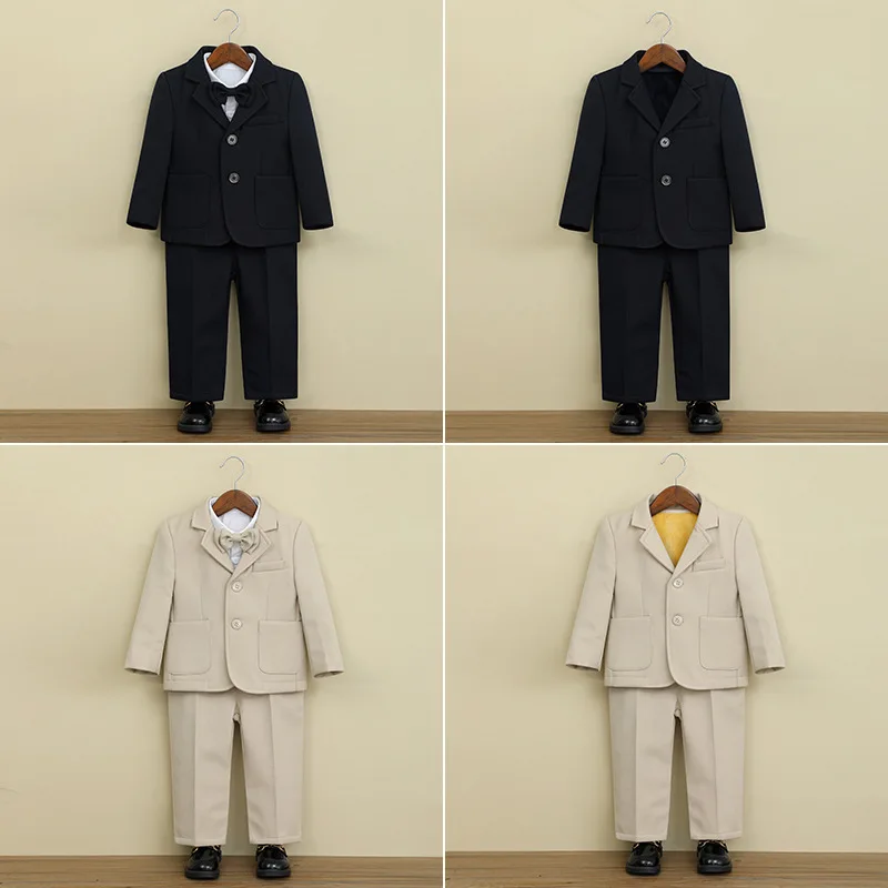 

Зимний детский костюм для мальчиков в британском стиле, детские свадебные костюмы для маленьких мальчиков, платье для годовалого выступления на фортепиано для маленьких мальчиков