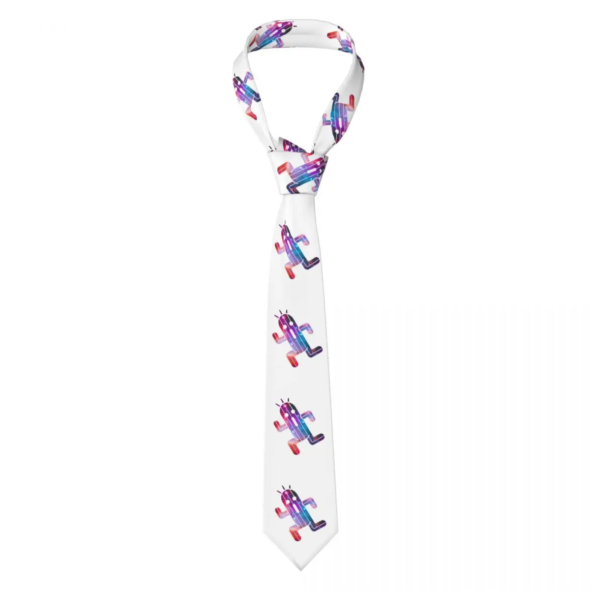 Cravatta Final Fantasy Cactuar Galaxy da uomo Cravatte sottili in poliestere di seta Cravatta da lavoro per feste Gravatas casual