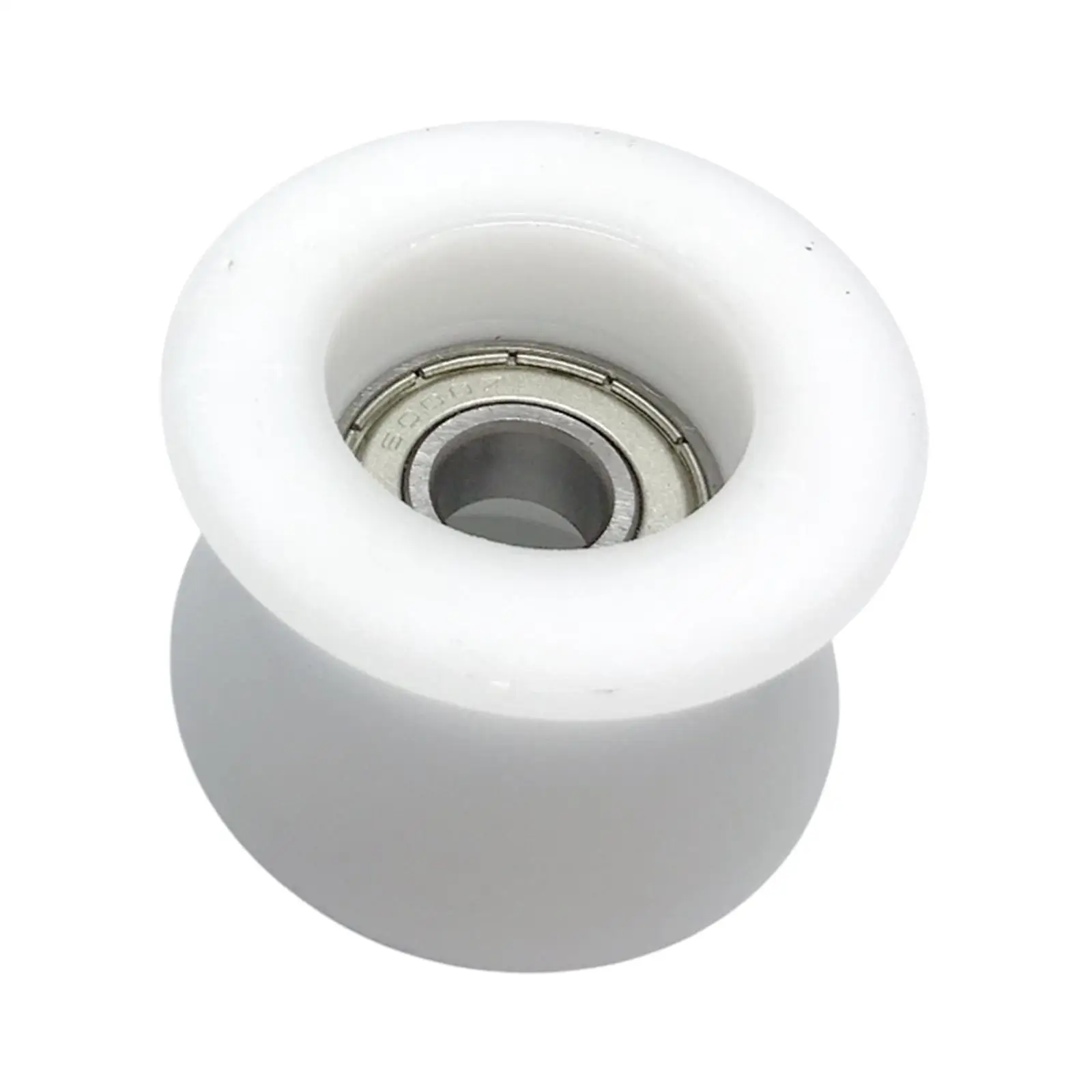 U Type Groove Pulley U Groove Roller Nylon Sealed Rope Guide Pulley for Fitness Equipment Parts Window Door Maintenance White