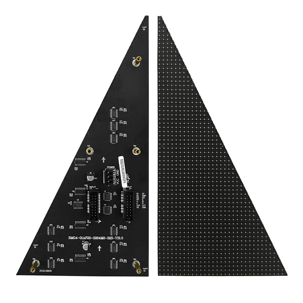P4 Triangular Special Shape LED Module 800cd Brightness Indoor Exhibition Display 2Y Warranty