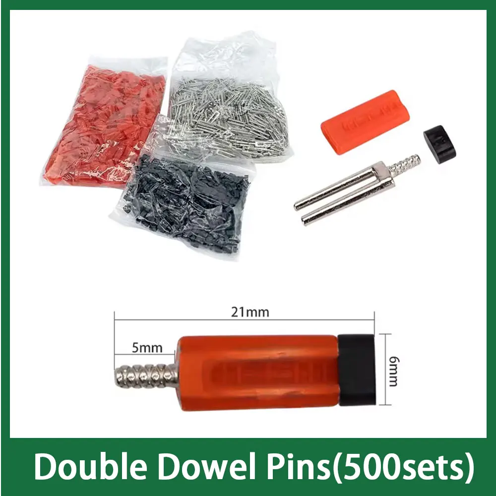 

500 Sets Dental Double Dowel Pins with Sleeves, Twin Pins for Die Model Section Work, Pindex Compatible Lab Tool Kit