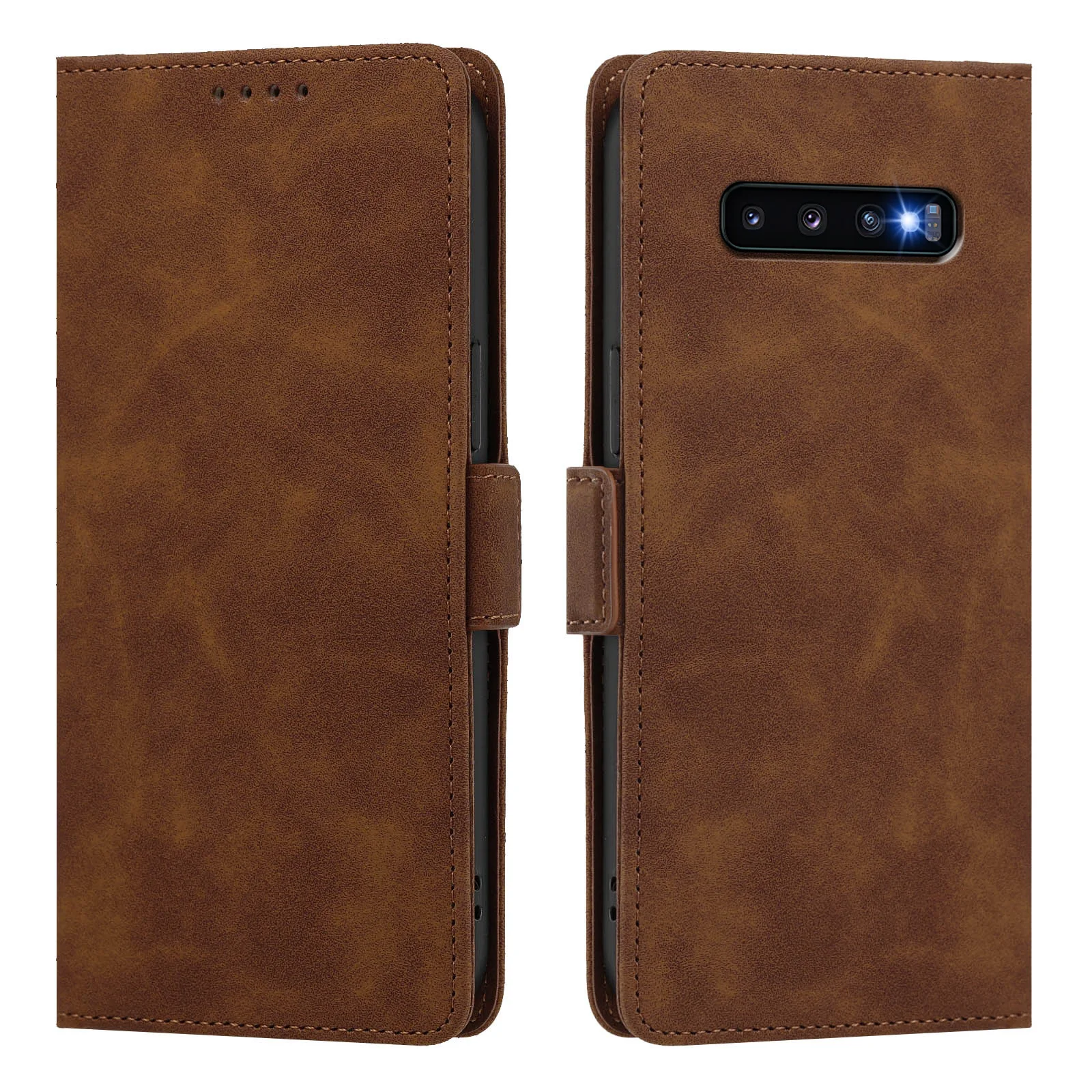 Magnetic Flip Wallet Protective Leather Cover For Samsung Galaxy S10e Plus S10e S10 S9 Plus S9 S8 Plus S8 S7 Edge S7 S6 Edge S6