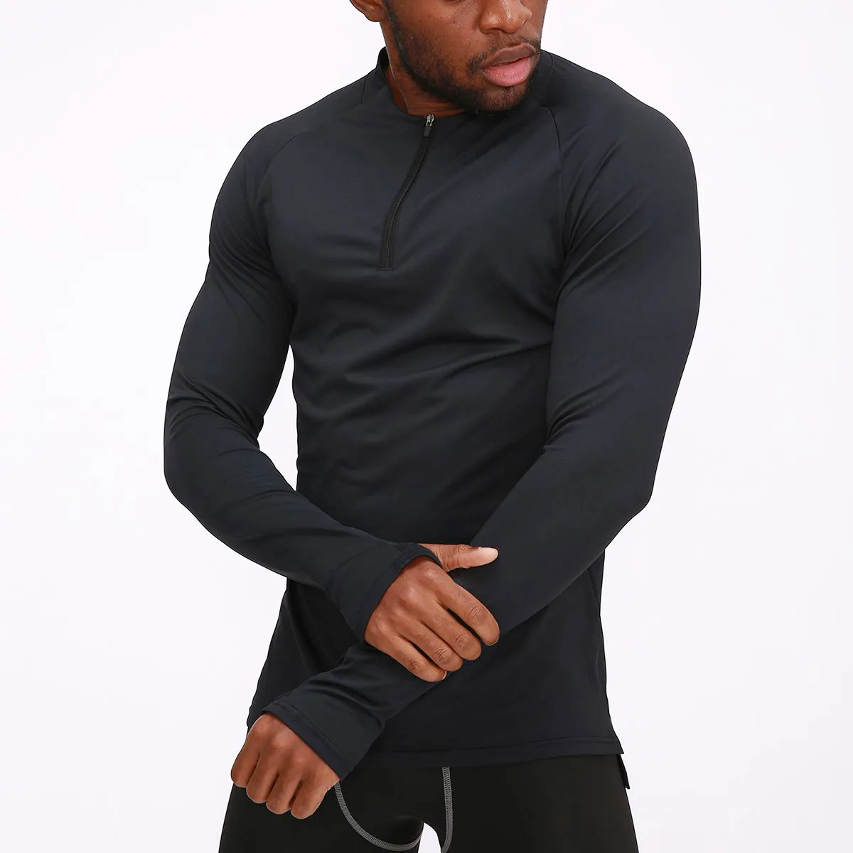 Men's Long Sleeve Fitness T-Shirt Quick Dry Breathable Sportswear Outdoor Running Basketball Elastic Sports Slim Tops Clothes
