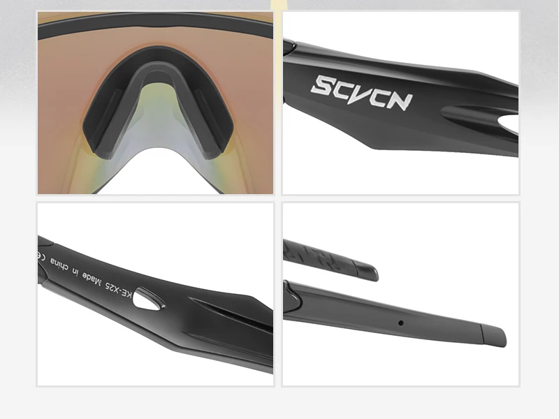 Scvcn Herren Fahrradbrille Outdoor Sport Runing Sonnenbrille Damen MTB Fahrradbrille Straßenreiten Angeln Wandern Brillen – Detail 14