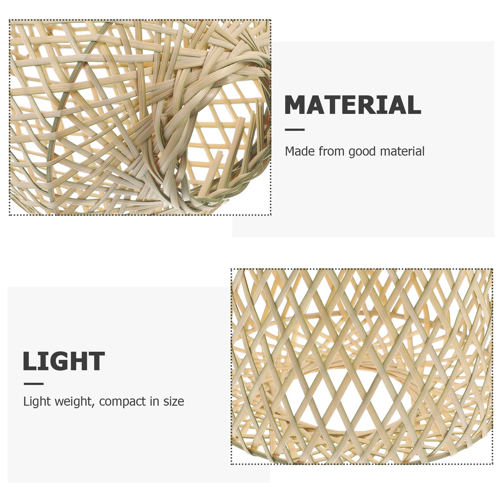 

Bamboo Lamp Shade Rustic Woven Pendant Lamp Cover for Home Hotel Restaurant Decorative Ceiling Light Shade Warm