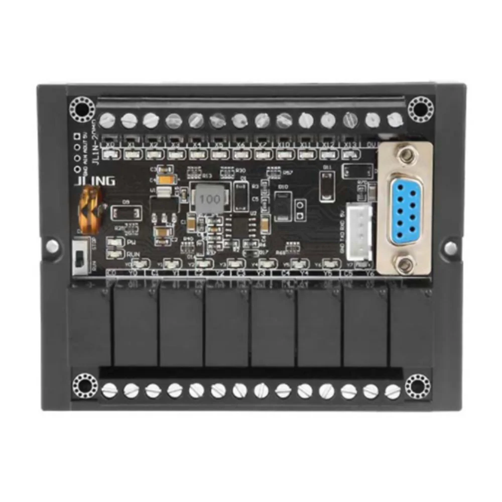 Controlador de Motor programable PLC FX1N a 20MR, módulo de retardo de relé programable con carcasa, regulador de Motor