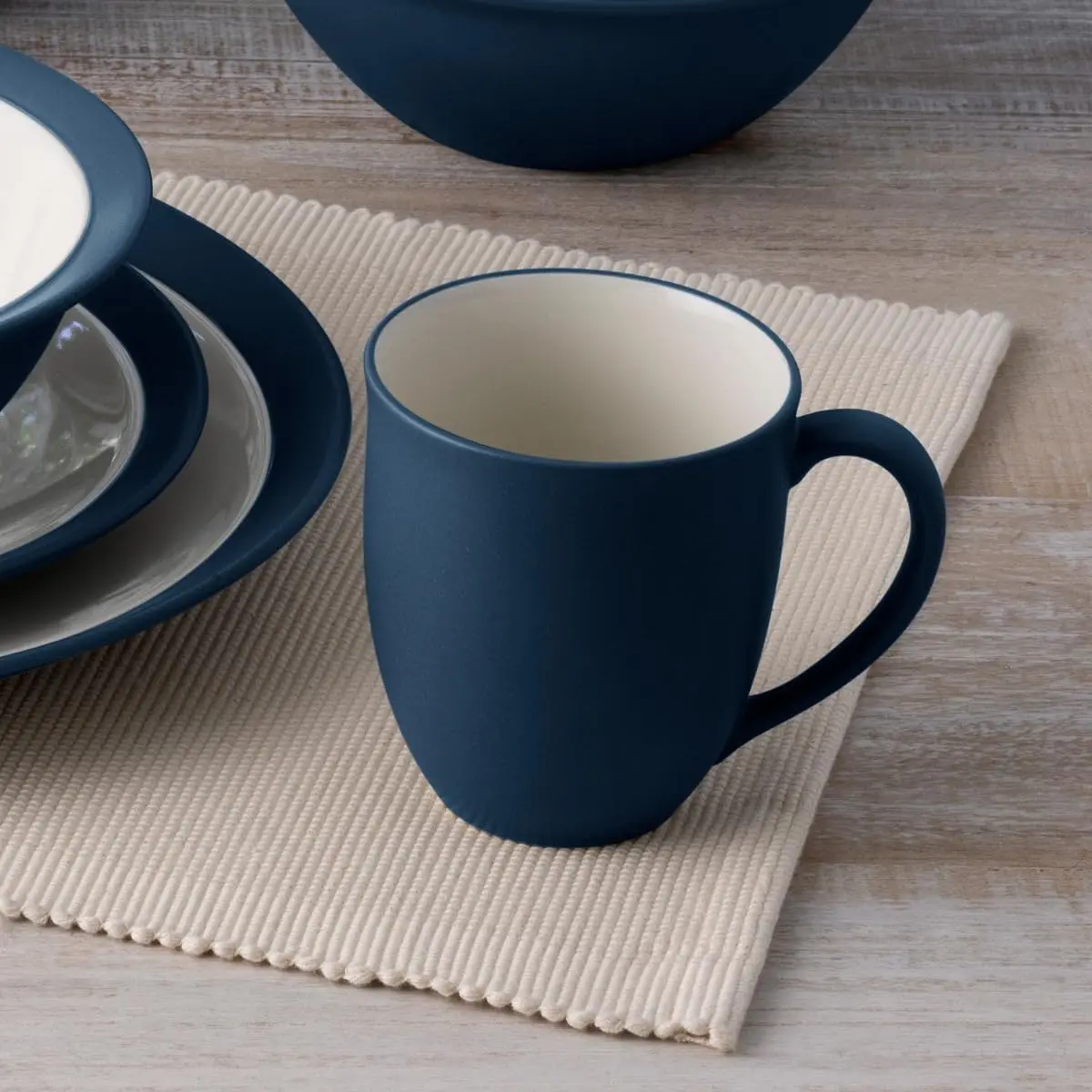 Colorwave Blue 4-Piece Square Place Setting, Service for 1