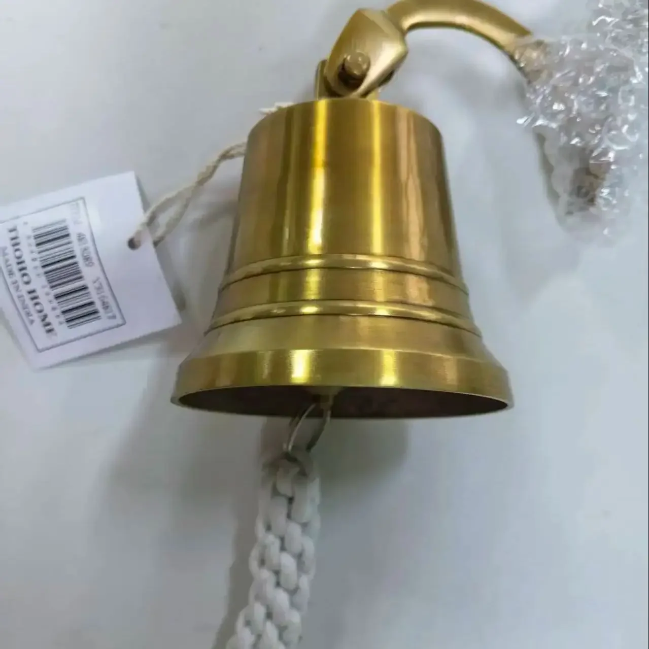 2026 New India Imported Brass To Make Bells Retro Doorbell Wall Hanging Bell Bar Door Wall Decoration Wind Chime Ornament