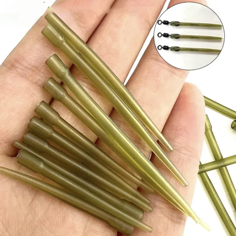 

30Pcs Carp Fishing Anti-Tangle Sleeves Terminal Connect with Fishing Hook Rubber Tip Tube Positioner For Fishing Accessories