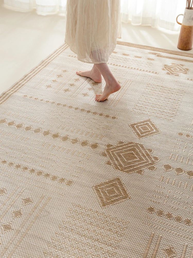 Imitation Sisal Turkey Living Room Carpet Vintage Chinese Style Sofa Coffee Table Floor Mat Modern Garden Home Area Rug Tatami