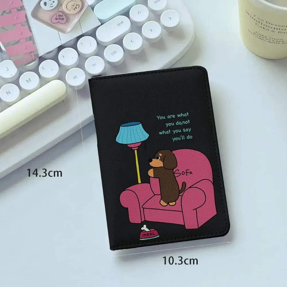 New Cute Cartoon Passport Holder PU Leather Multi-function Passport Bag Travel Accessories Portable Print Protective Case