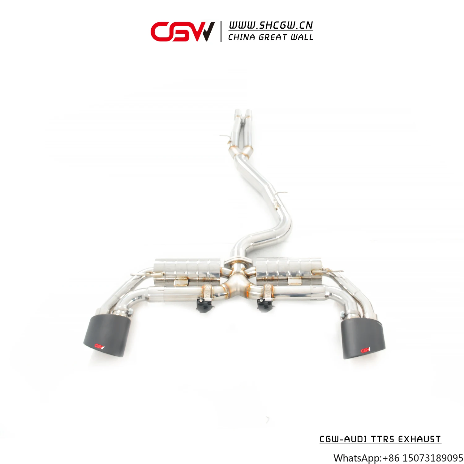 Active Sound 304 Stainless Steel Racing Muffler Exhaust Pipes Catback System  TT RS 2.5T 2017-2023 Electric Valves