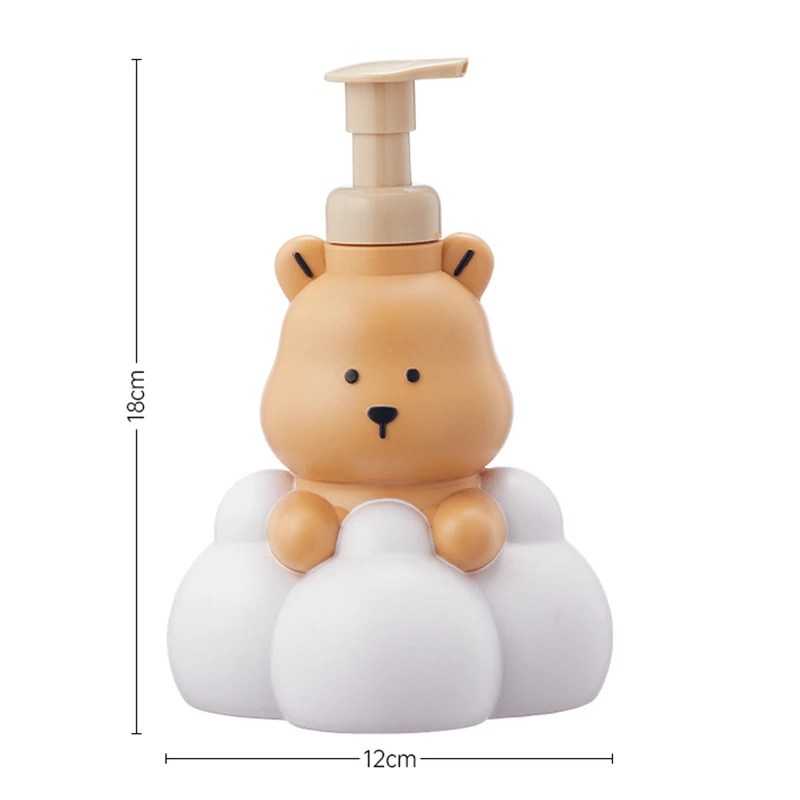 Cloud Bear Foaming Soap Dispenser Bathroom Hand Sanitizer Shower Gel Shampoo Refillable Pump Bottle Making Foam Container 2024