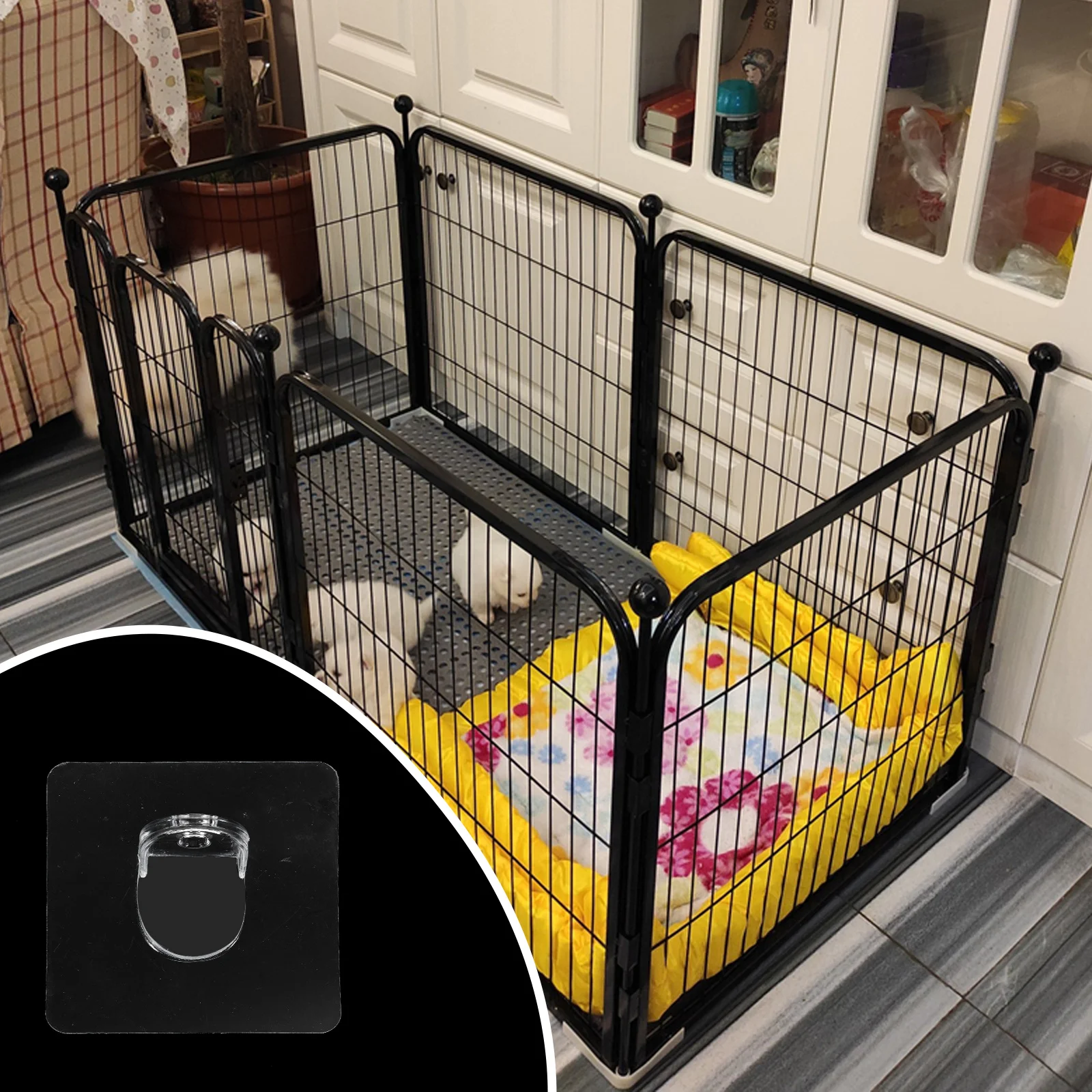 

8 Pcs Pet Cage Holder Acrylic Bracket Fixator Anti Slip Retainer for Doggy Fence Parakeet Accessories Durable Safe Portable Pet