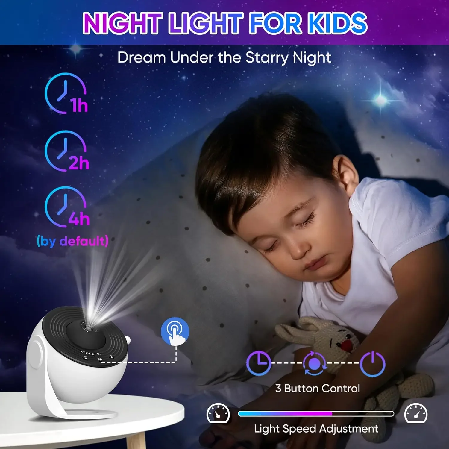 Galaxy-Projektor für Schlafzimmer, 13 Filmscheiben, HD-Bild, Sternprojektor, Nachtlicht 360 °   Rotierender Planetariumsprojektor für Kinder