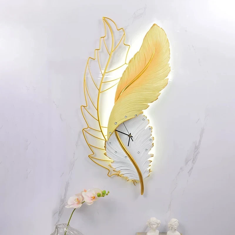 White Modern Unique Wall Clock Night Light Upgrade Living Room Digital Wall Clock Design Nordic Relojes De Pared Home Decor Item