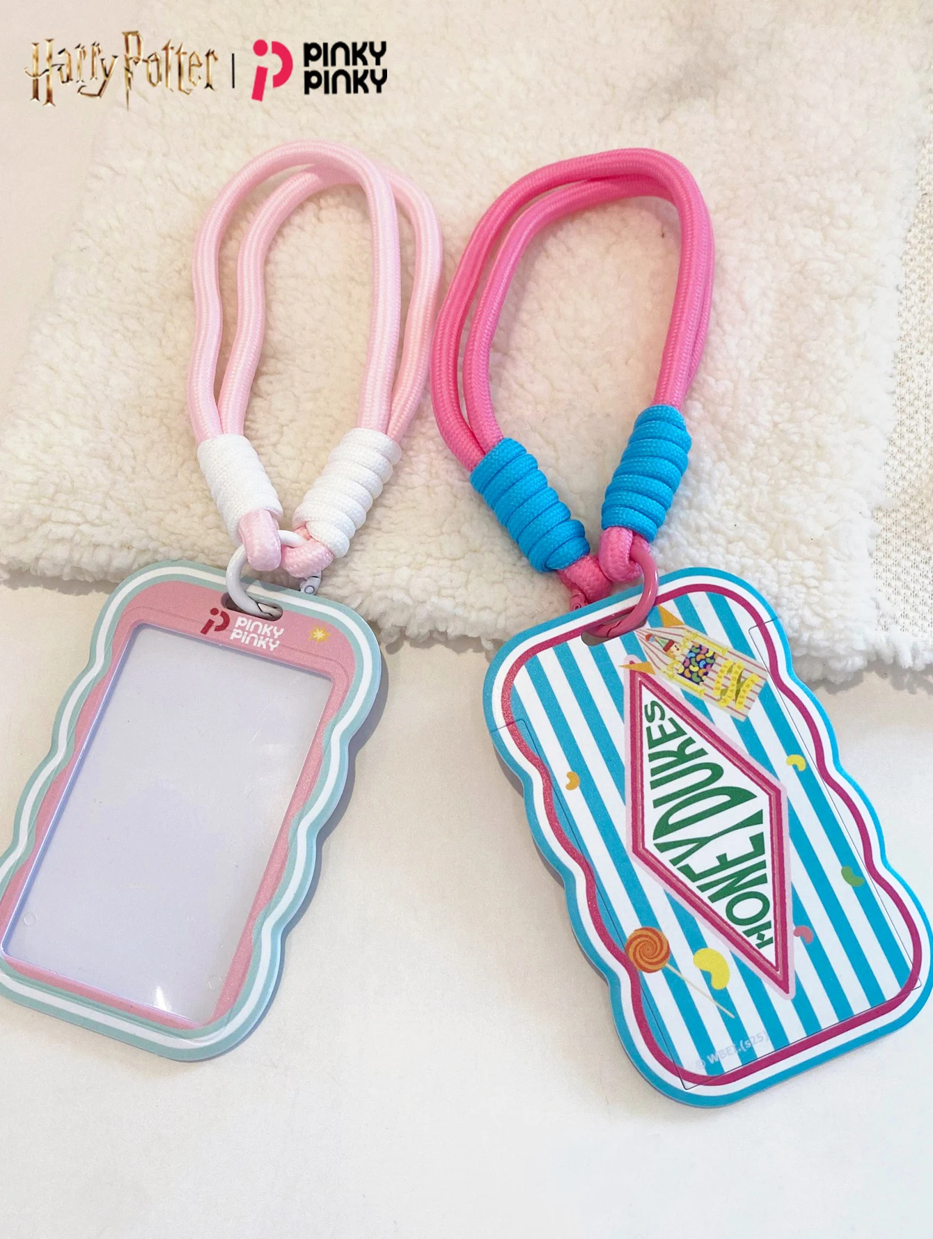 Pinky Harry Potter Card Holder Bag Charm Pendant for Daily Halloween Christmas Birthday Gift for Students Fans Women
