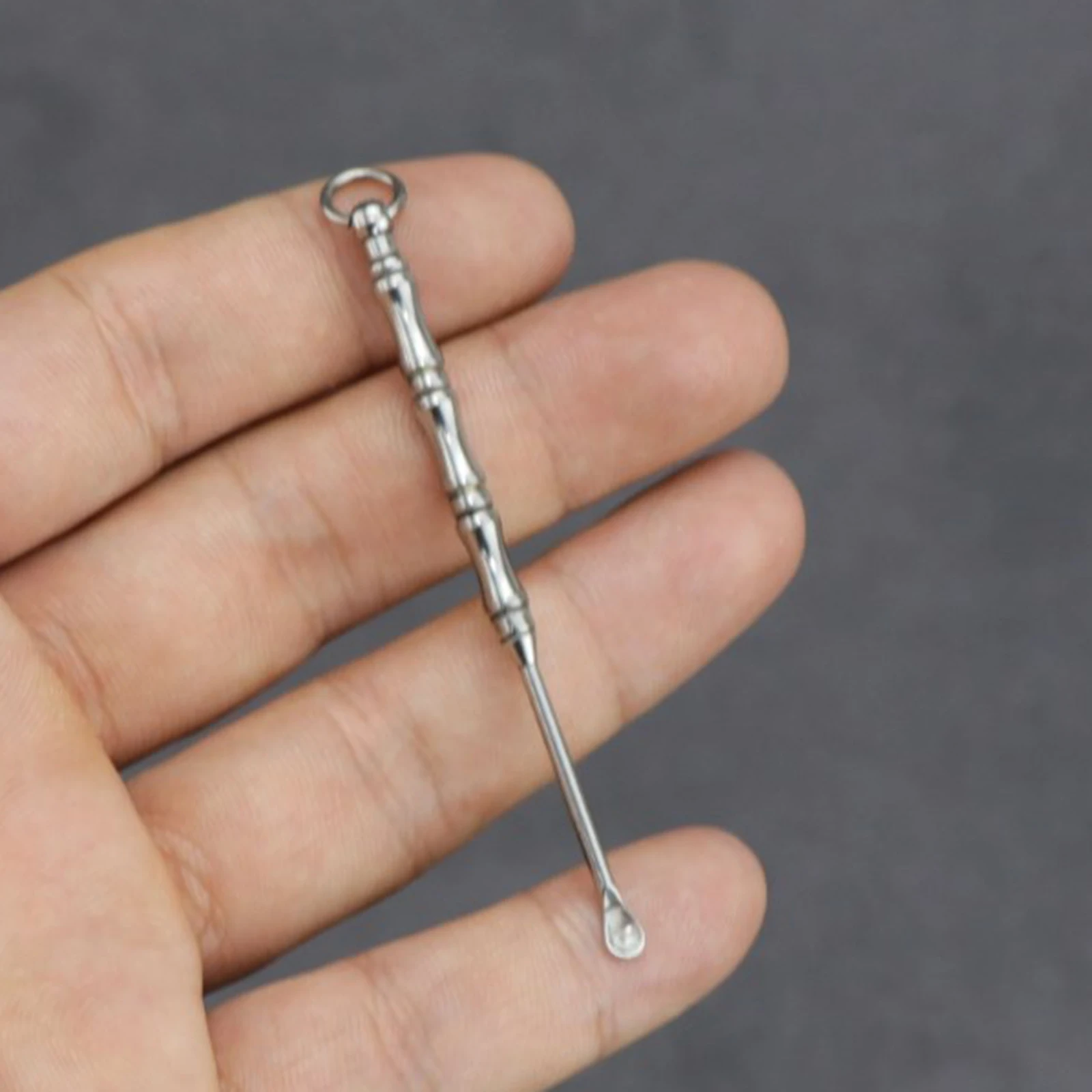 Cucharas de oreja Retro de latón de imitación de plata, herramienta portátil de limpieza de oídos, recogedor de cera, removedor de cera