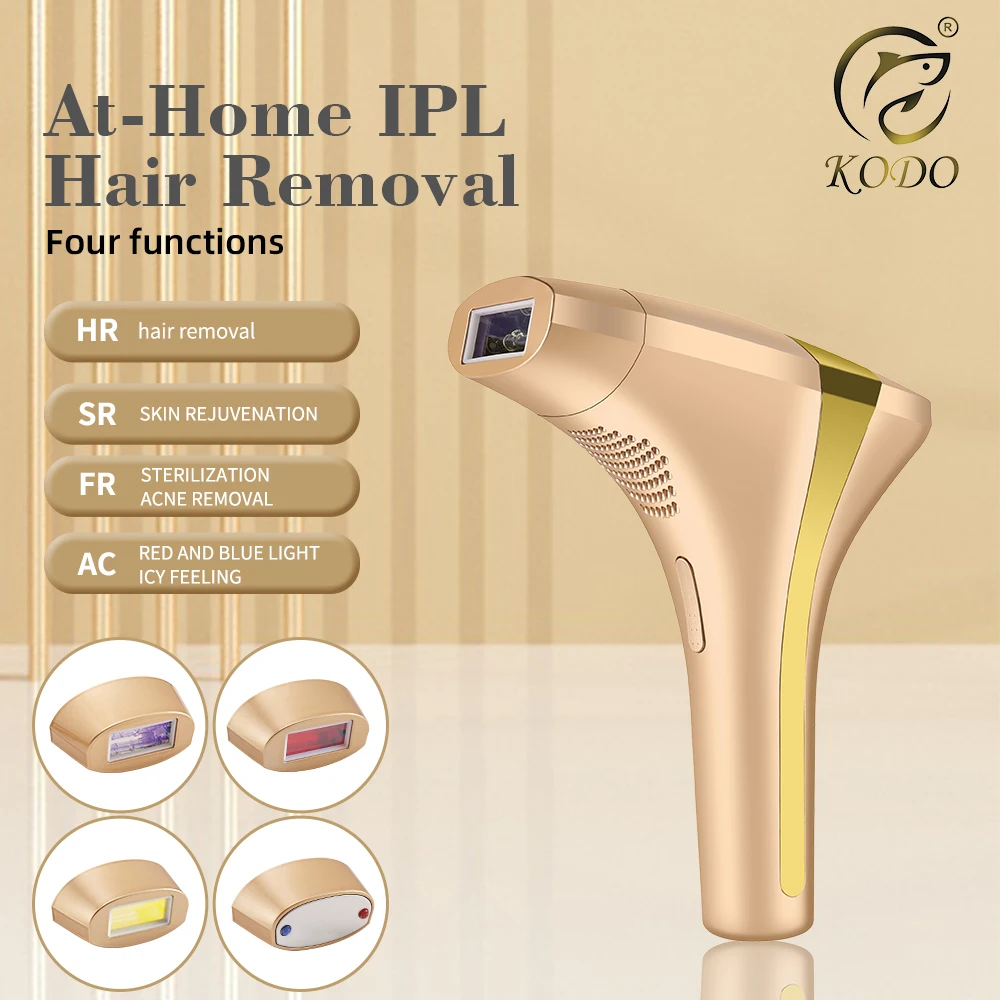 KODO 2024 High-end customization ice Laser Hair removal Laser Epilator Permanent IPL Painless Photoepilator 4 in 1 face and body