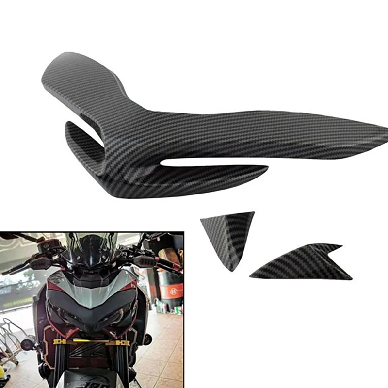 

Motorcycle Beak Nose Cone Extension Cover Extender Front Fender Fairing Aerodynamic Winglets For Kawasaki Z900 17- 20