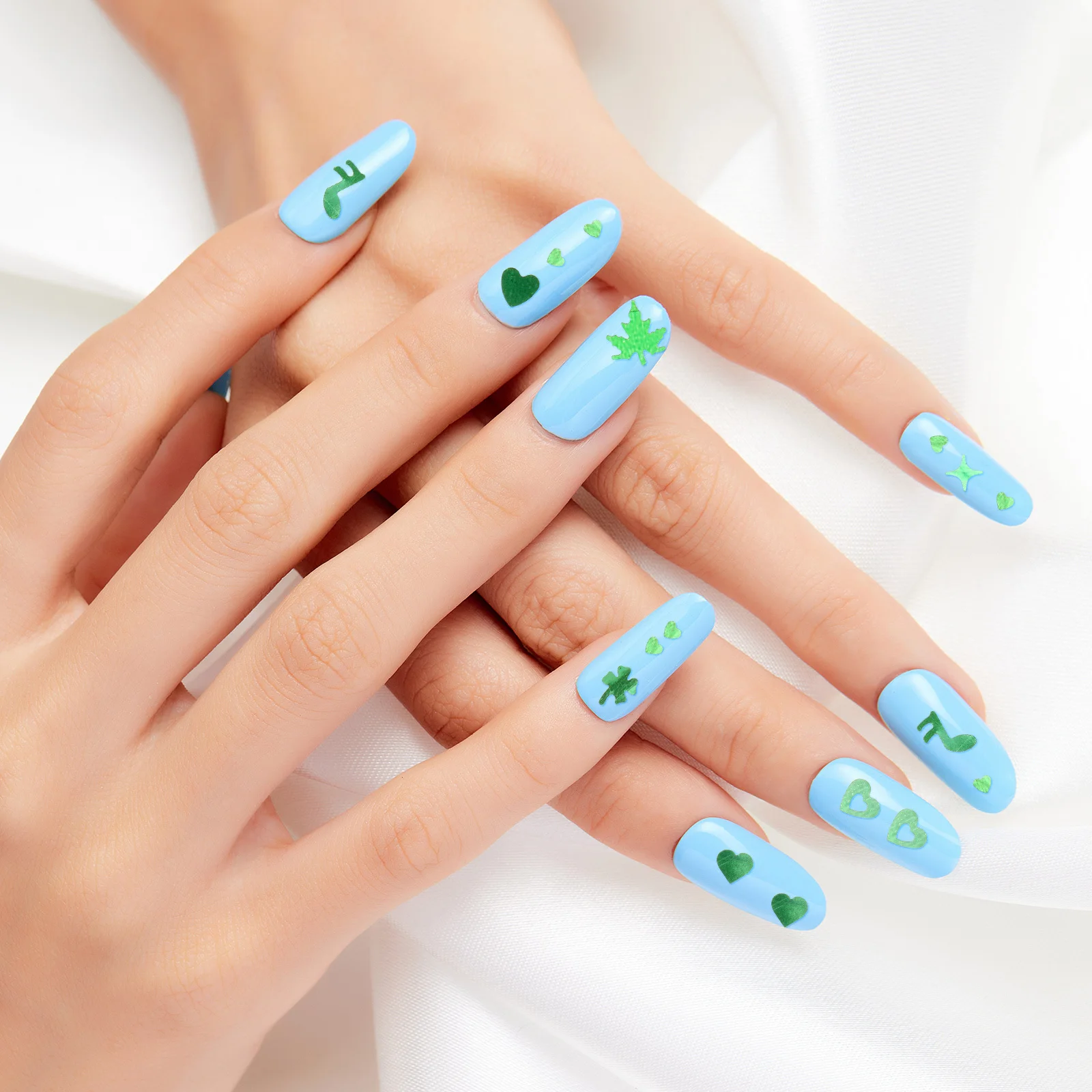 

3 Boxes Clover Nail Decals Exquisite DIY Nail Art Charms for Stylish Women Wedding Party Birthday Christmas Halloween Decor