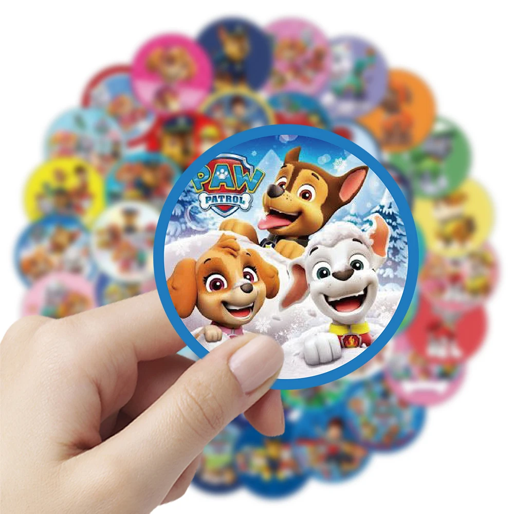 10/30/60PCS New Cartoon PAW Patrol Stickers Kids Gifts PVC Waterproof Fridge Luggage Bike Phone Notebook Decal Cute Sticker Toys