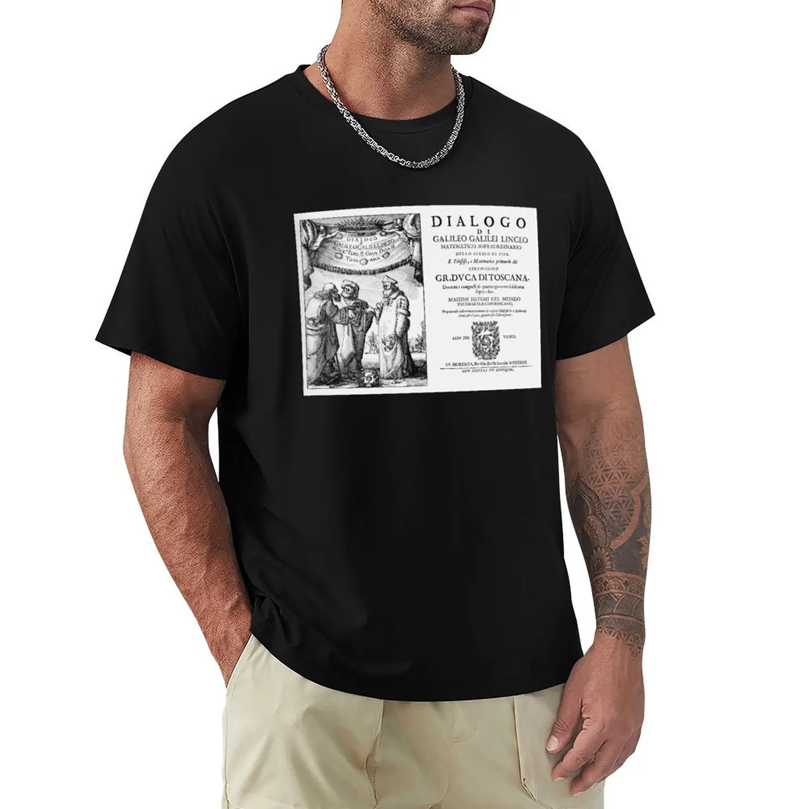 Galileo Galilei Dialogue Space Science Teacher Astronomy T-Shirt Urban Style Print T-Shirt