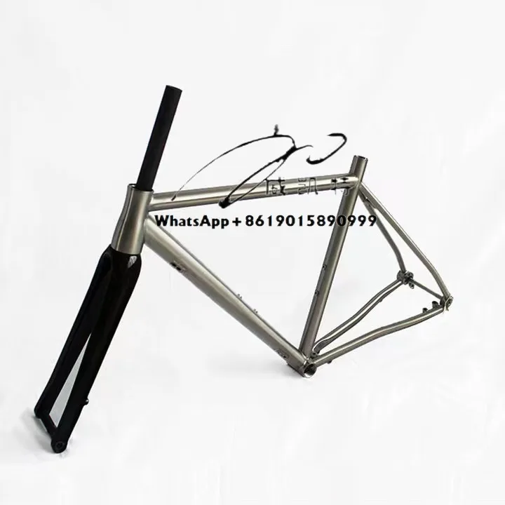 

Wholesale Titanium Alloy Gravel Bike Frame Lightweight Metal Construction for Mountain and Road Bicycles with BSA BB