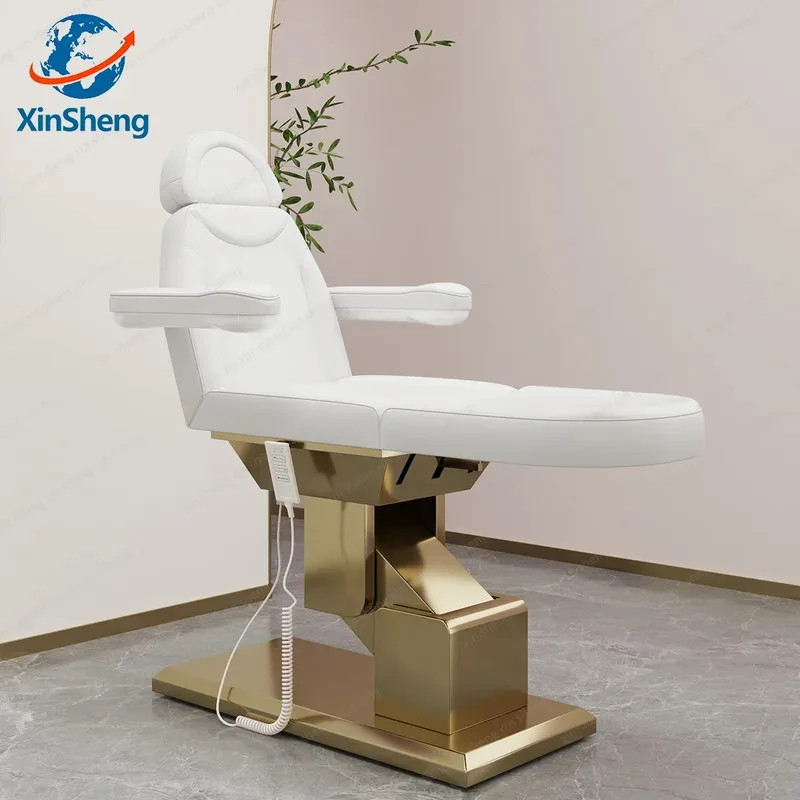 XinSheng-cama de cuidado de belleza con elevación eléctrica, silla de diagnóstico ajustable para clínica hospitalaria, salud, tienda de SPA, sofá, muebles de cuero