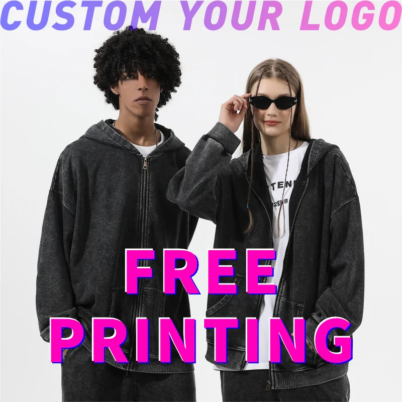 Customized Hoodie free printing logo images cotton oversize old design clothes cultural shirts men's and women's work clothes