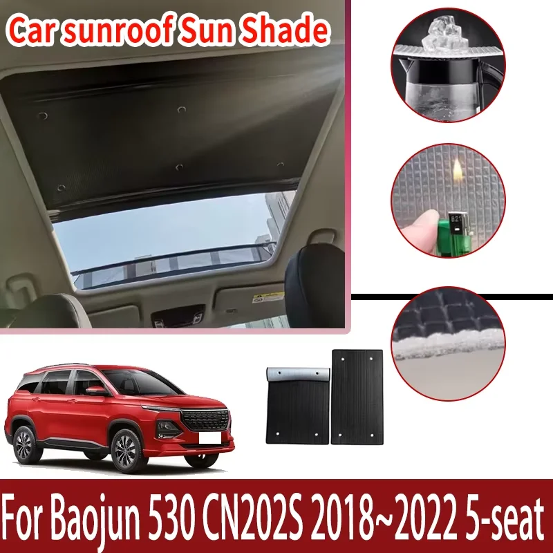 

Автомобильные солнцезащитные шторки для люка Baojun 530 CN202S 2018~2022, 5-местный автомобиль, защита от солнца, теплоизоляция, анти-УФ аксессуары