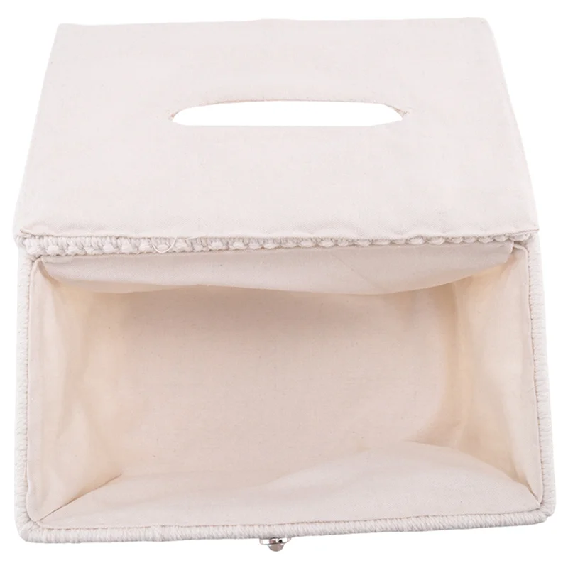 

Крышка коробки для салфеток в стиле бохо, прямоугольный держатель для бумажных салфеток с пряжкой из бисера, органайзер для салфеток в макраме, домашний декор-B61B