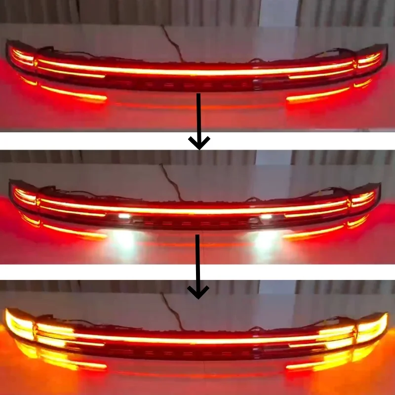 For Porsche cayenne 24 model Taillight Assemblies Modified with LED Flowing Light Turning Rear Tail Lamp  Auto Accessories