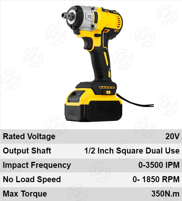 Cordless 5 in 1 Yellow Powerful Tool Set Power Wrench Impact Drill Angle Grinder Hammer Circular Saw Brushless Power Tool Set