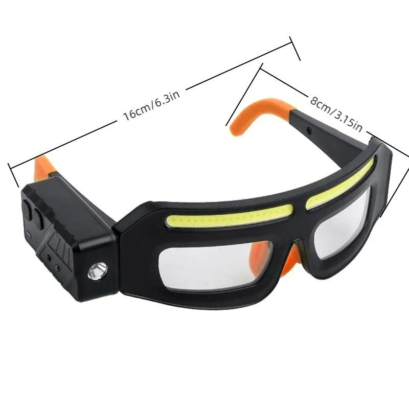 New Multifunctional Glasses Light Type-C Rechargeable Sensitive Headlamp Shockproof for Outdoor Adventure Mountaineering