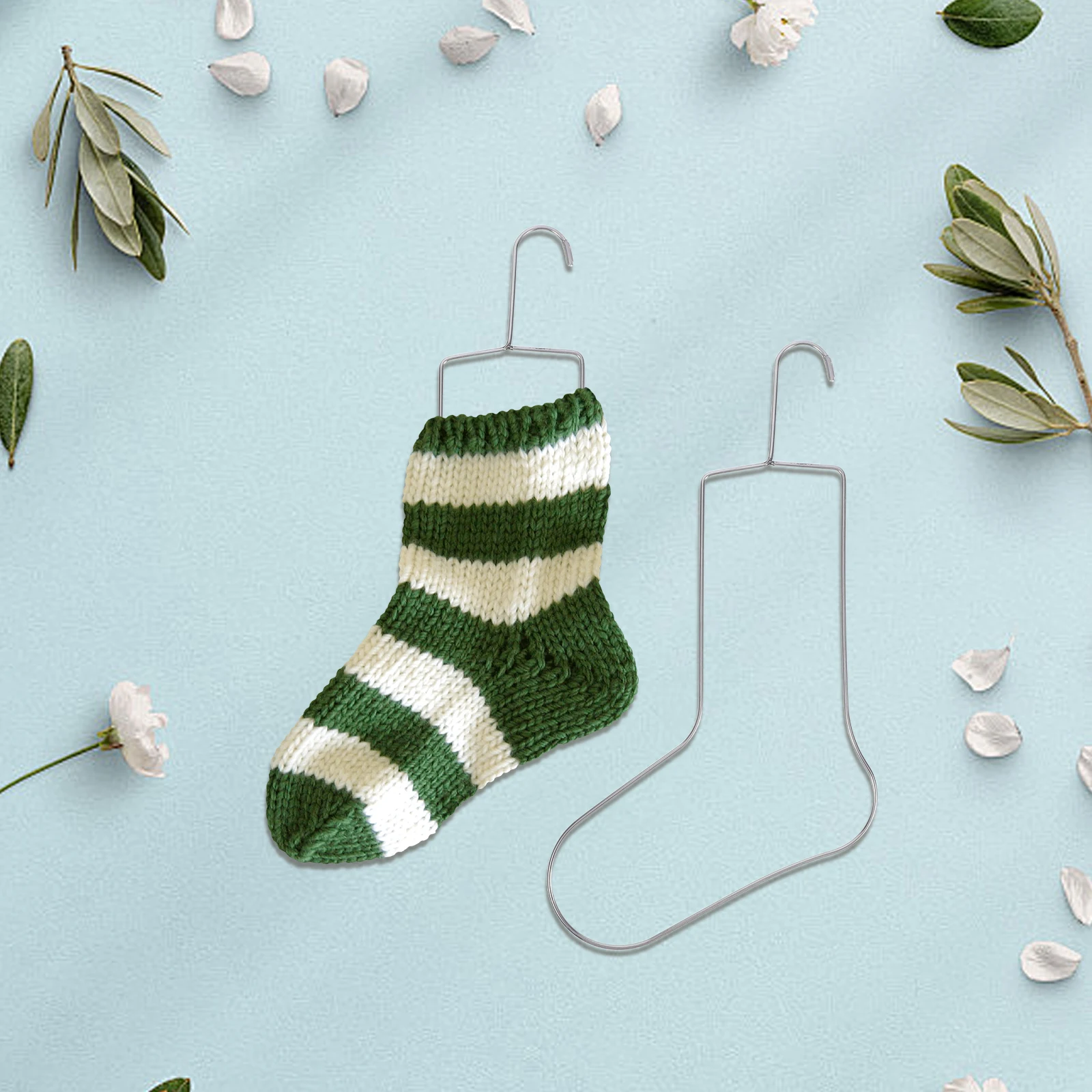 

2pcs Sock Blockers Stainless Steel Socks Drying Rack For Fast Drying Displaying Hand Knitted Crochet Socks Multifunctional Metal