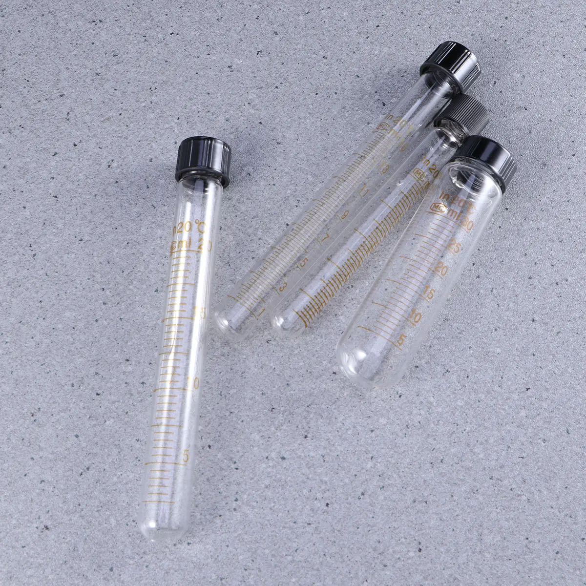 8Pcs Glass Test Tubes Graduated Borosilicate Heat Resistant Screw Caps Sample Liquid Storage Measuring Glass Test Tube