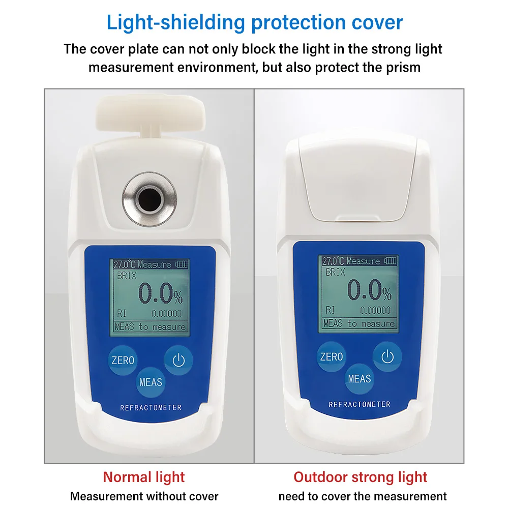 High Precision 0-55% Digital Brix Refractometer Brix Meter Automatic Temperature Compensation Refractive Index Sugar Content