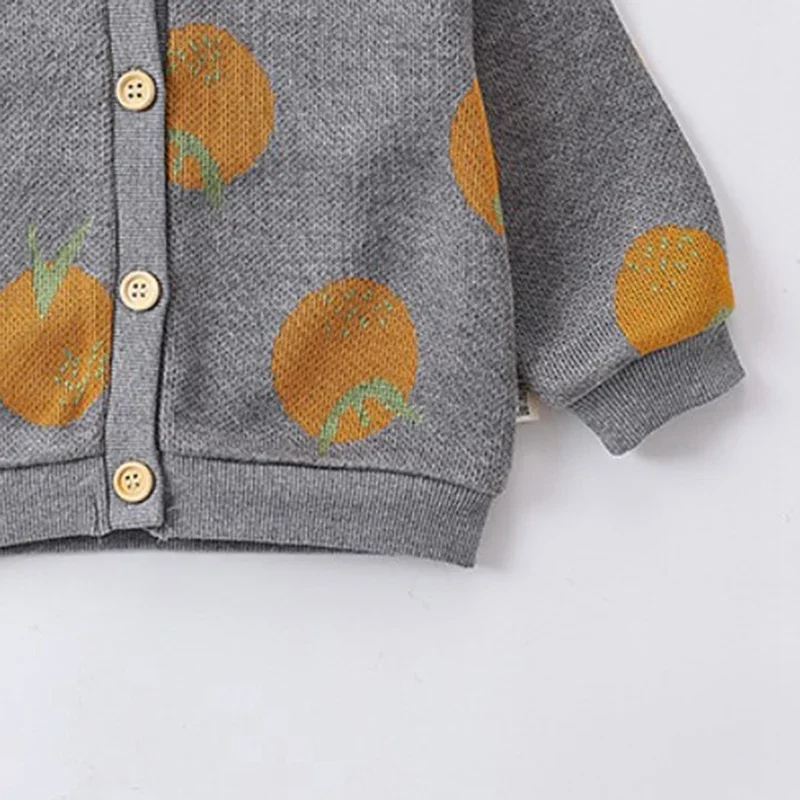 Pull en tricot à manches longues et col rond pour bébé garçon et fille, cardigan à motif mignon pour nouveau-né, vêtements de printemps et d'automne, haut de veste pour bébé, 0 à 3 ans