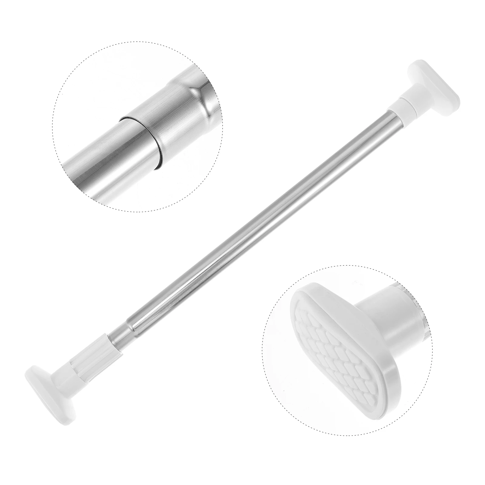 

1Pcs Stainless Steel Clothes Drying Rod Retractable Tension Curtain Rod Adjustable Wardrobe Shower Curtain Rail Bar for Home