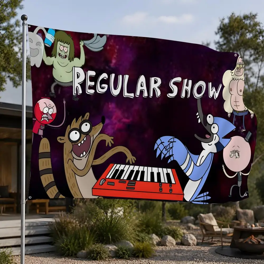 Cartoon R-Regular Show-S Flags Flags, Room, Dormitory, Camping, Party, Home Decor Gifts