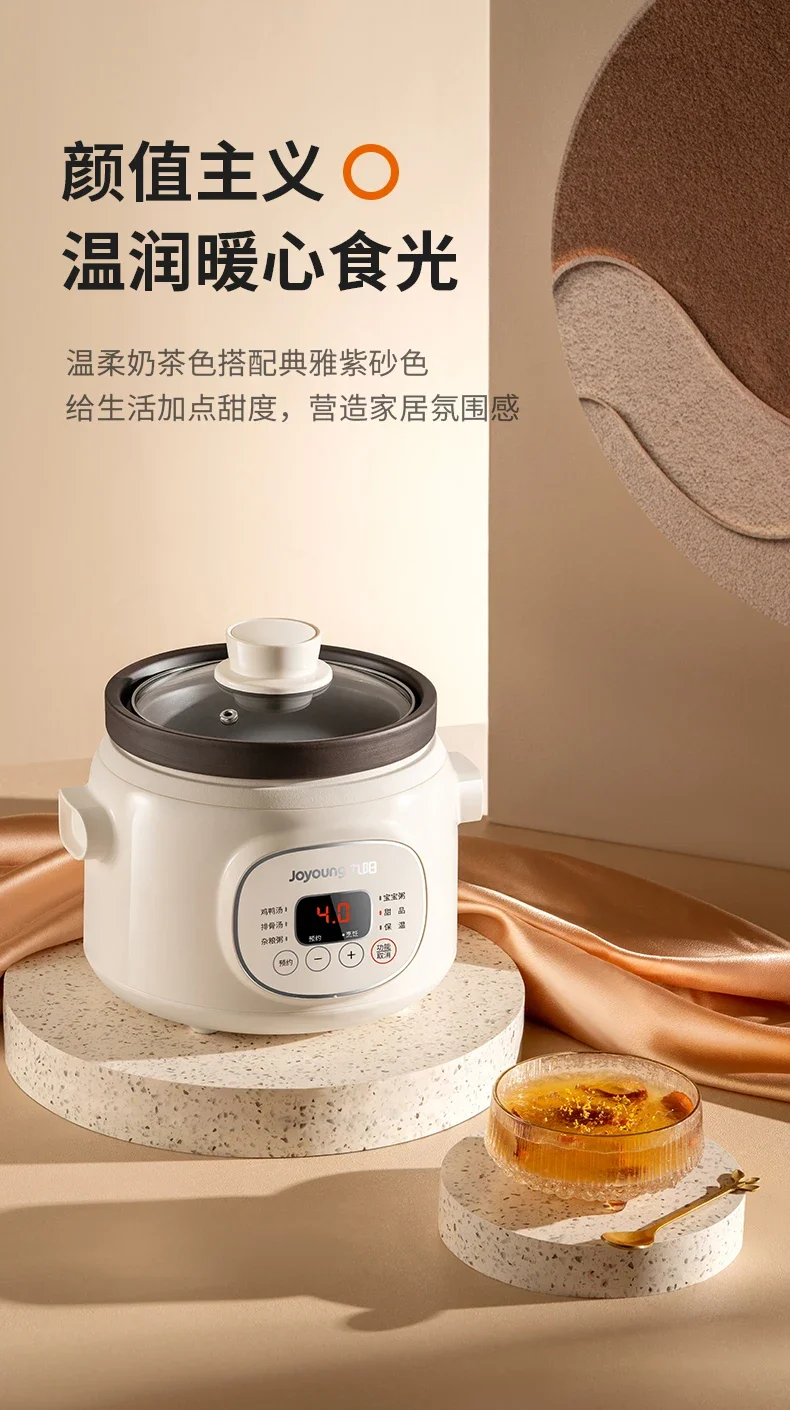 220V Large Capacity Ceramic Clay Electric Stewpot for Healthy Baby Food Soup Cooking