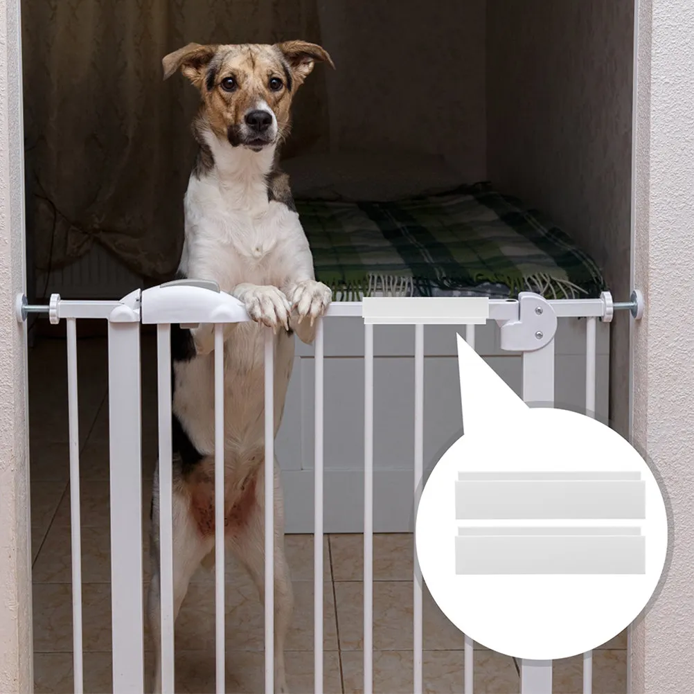 4Pcs Dog Fence Support U Shaped Pet Gate Reinforcement Slot for Baby Gate Stair Door Barrier Safety Protection