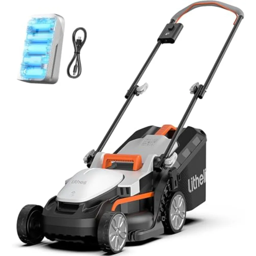 

Аккумуляторная газонокосилка 13 дюймов U20 Handy+ 20В, электрическая, для сада, двора и фермы, 5 уровней регулировки высоты, легкая, 4.0А