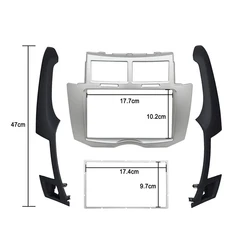 Fascia per autoradio 2 Din per Toyota Yaris Vitz Platz 2005-2011 Face Frame Dash Installation Trim Kit Stereo doppio pannello Din