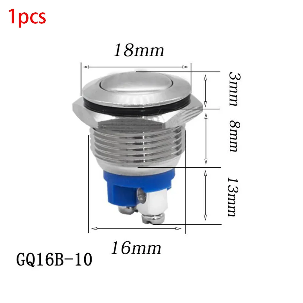 Waterproof 16mm Screw Foot Metal Push Button Switch with Selfreset Power Switch for High Ratings and Performance